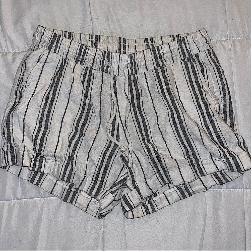 Striped Linen Shorts